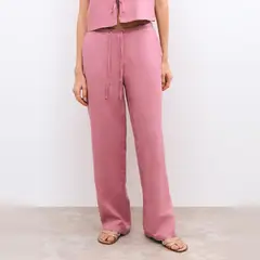 BROWNIE - Pantalón Bajo de Lino Mujer