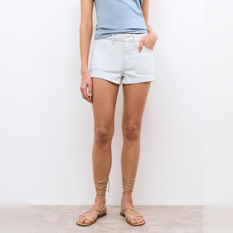 BROWNIE - Short Rayas Bolsillos Frontales Mujer Brownie