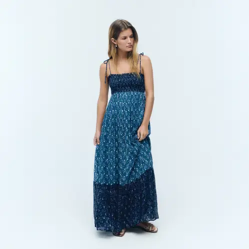 BROWNIE - Vestido Estampado Cenefa Mujer