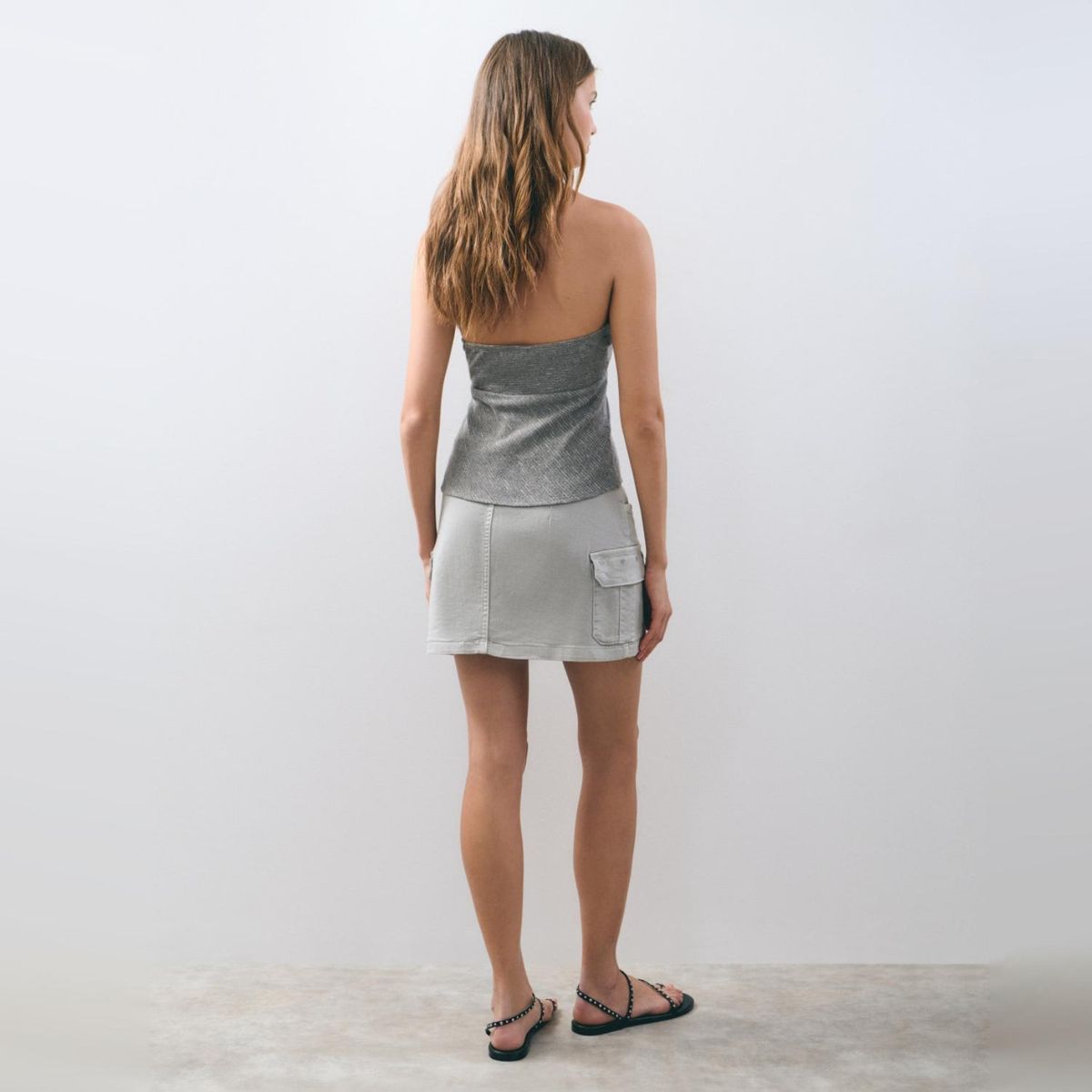 BROWNIE - Top Halter Hilo Estructura Metalizado Mujer Brownie