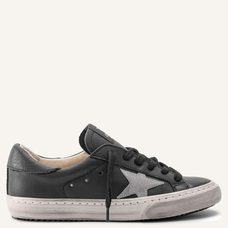 ROSSATI - Zapatilla Urbana Mujer Cuero Negro Rossati