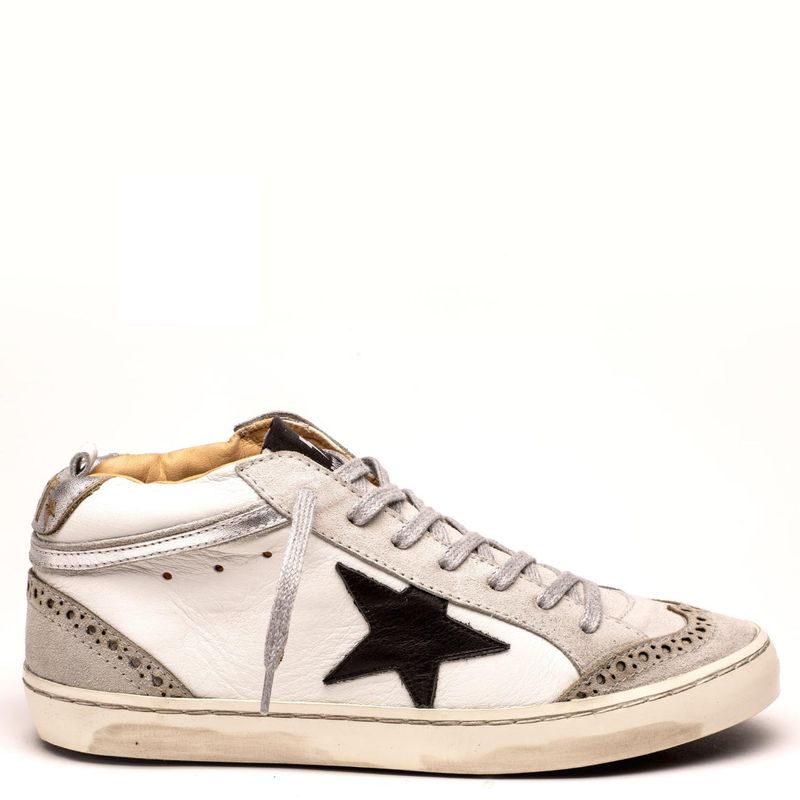 ROSSATI - Zapatilla Urbana Mujer Cuero Blanco Rossati