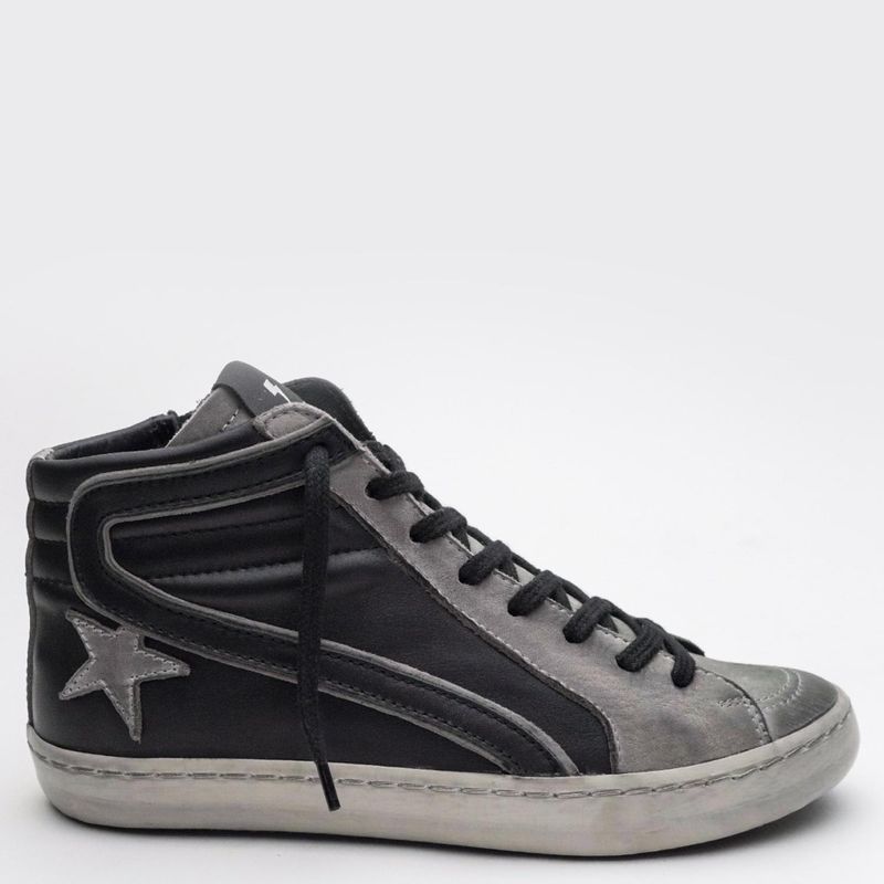 ROSSATI - Zapatilla Urbana Mujer Cuero Negro Rossati
