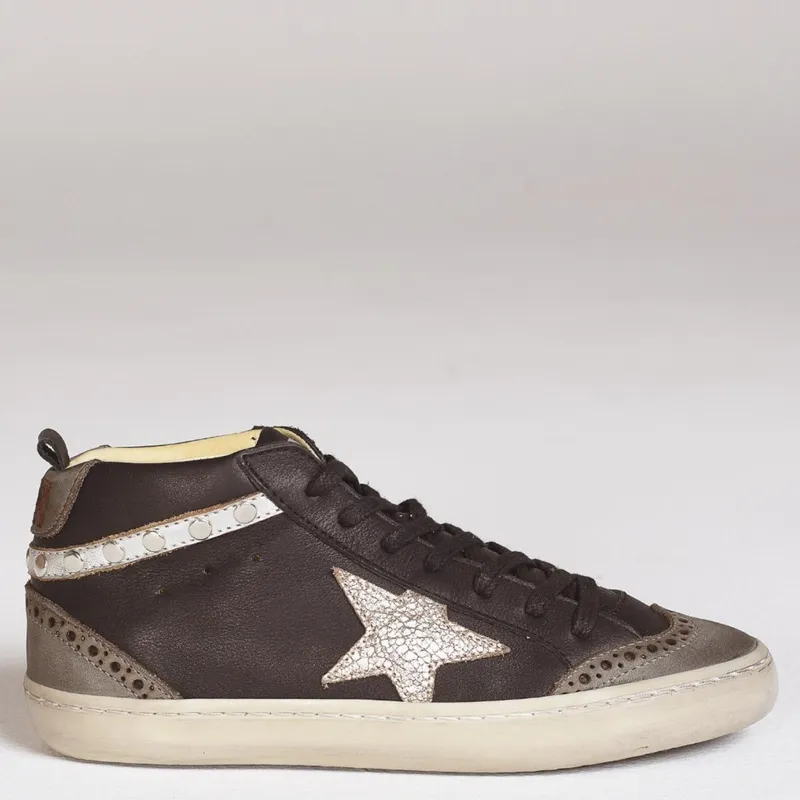 ROSSATI - Zapatilla Urbana Mujer Cuero Negro Rossati