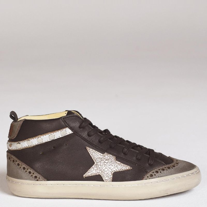 ROSSATI - Zapatilla Urbana Mujer Cuero Negro Rossati