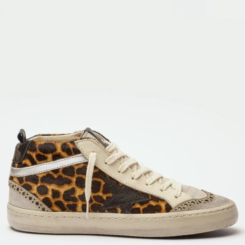 ROSSATI - Zapatilla Urbana Mujer Cuero Animal Print Rossati