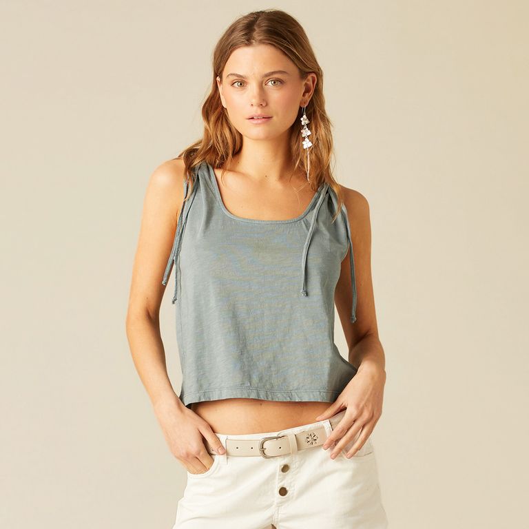 NICOLI Polera Lazo Gris Mujer