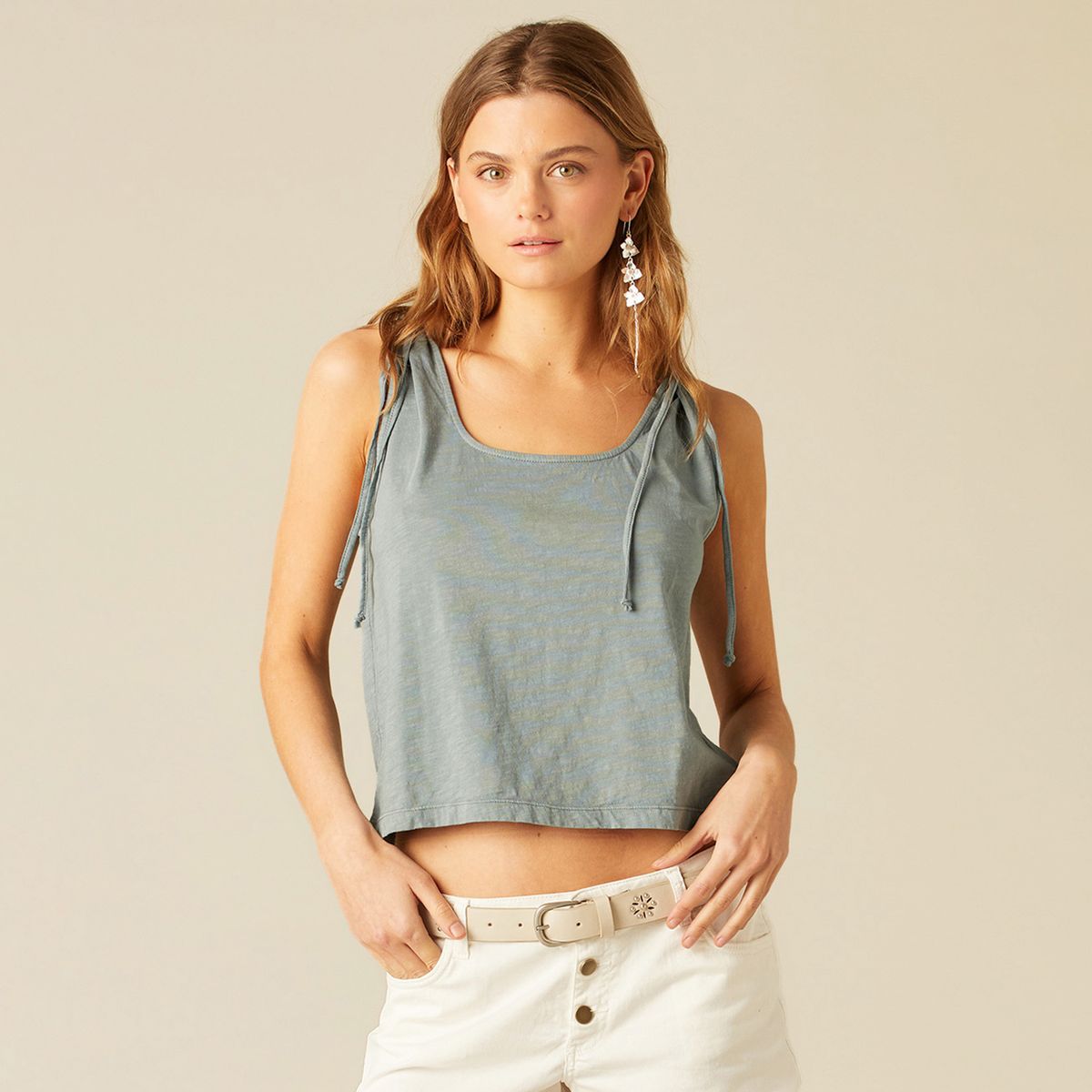 NICOLI - Polera Lazo Gris Mujer Nicoli