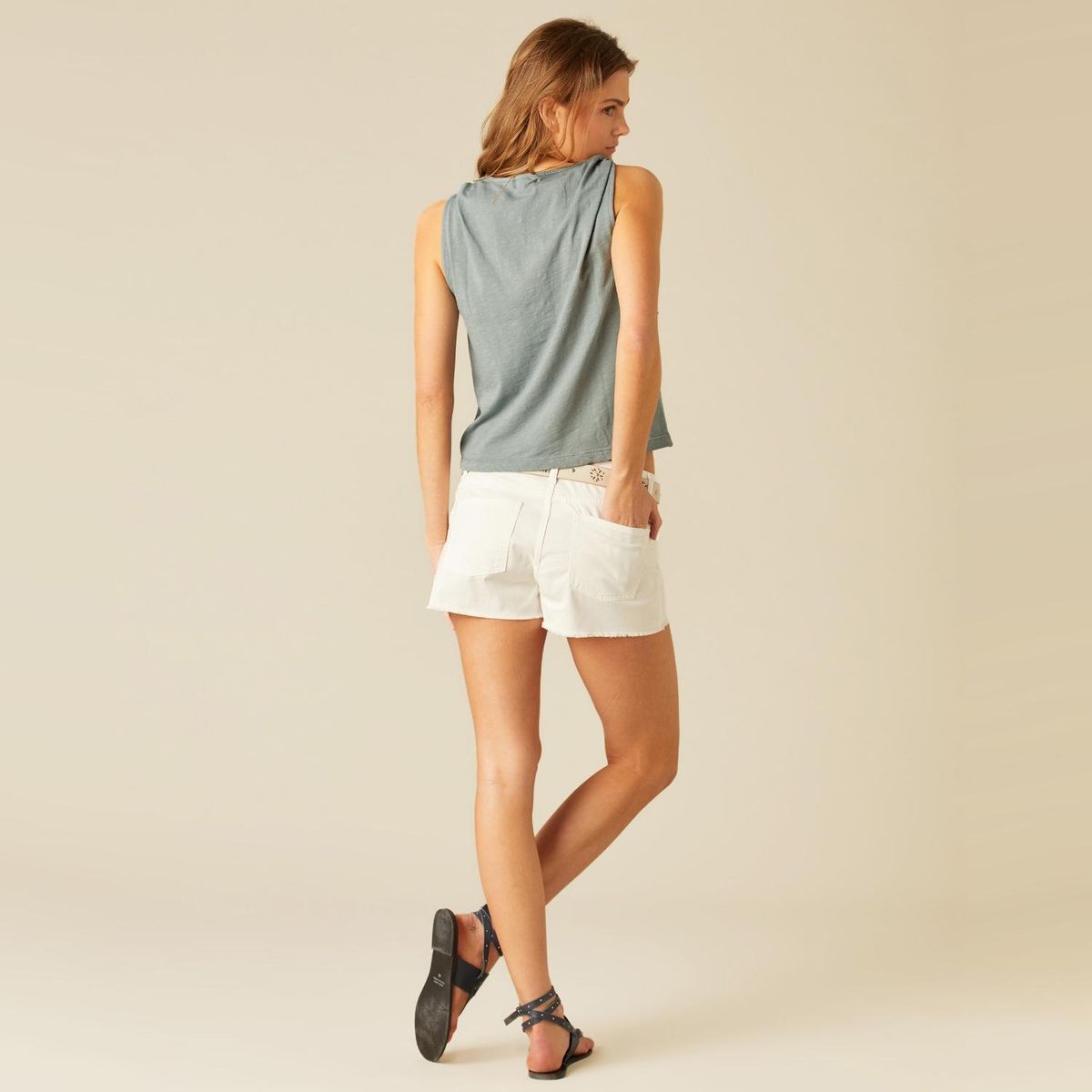 NICOLI - Polera Lazo Gris Mujer Nicoli