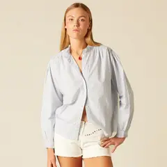 NICOLI - Blusa Rayas Azul Mujer