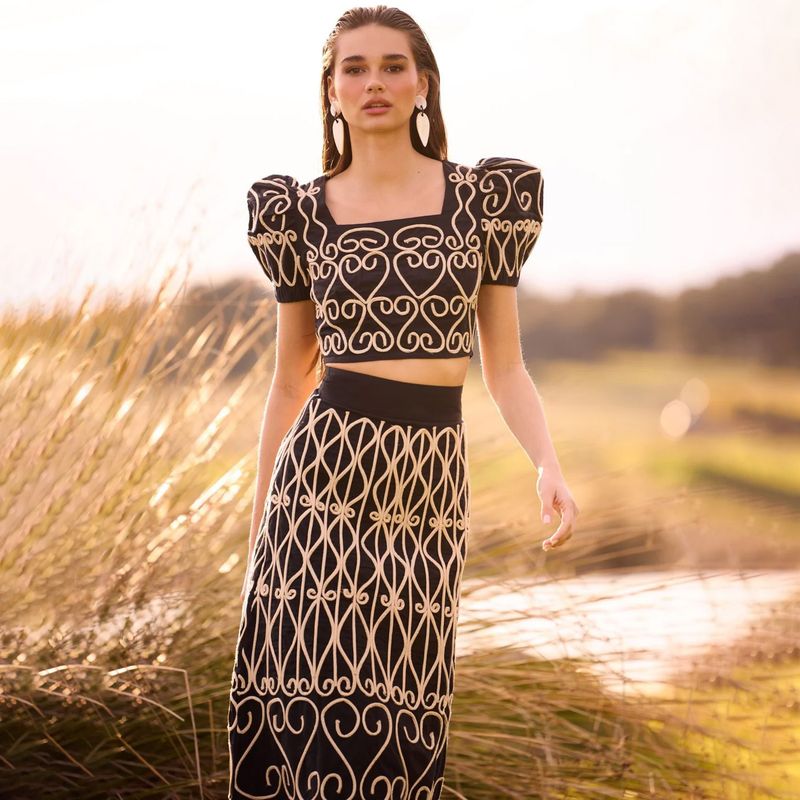 IQ - Conjunto Bordado 100% Algodón Mujer IQ