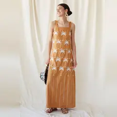 COOSY - Vestido Bordado Mujer