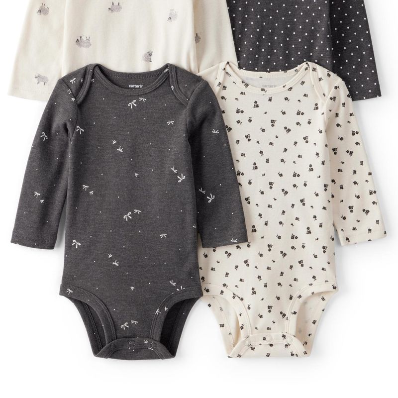 CARTER'S - Pack de Bodys Algodón 4 unidades Bebé Niña Carter's