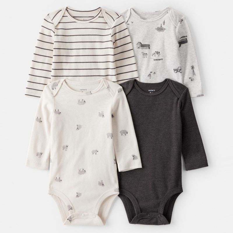 CARTER'S - Pack de Bodys Algodón 4 unidades Bebé Niño Carter's