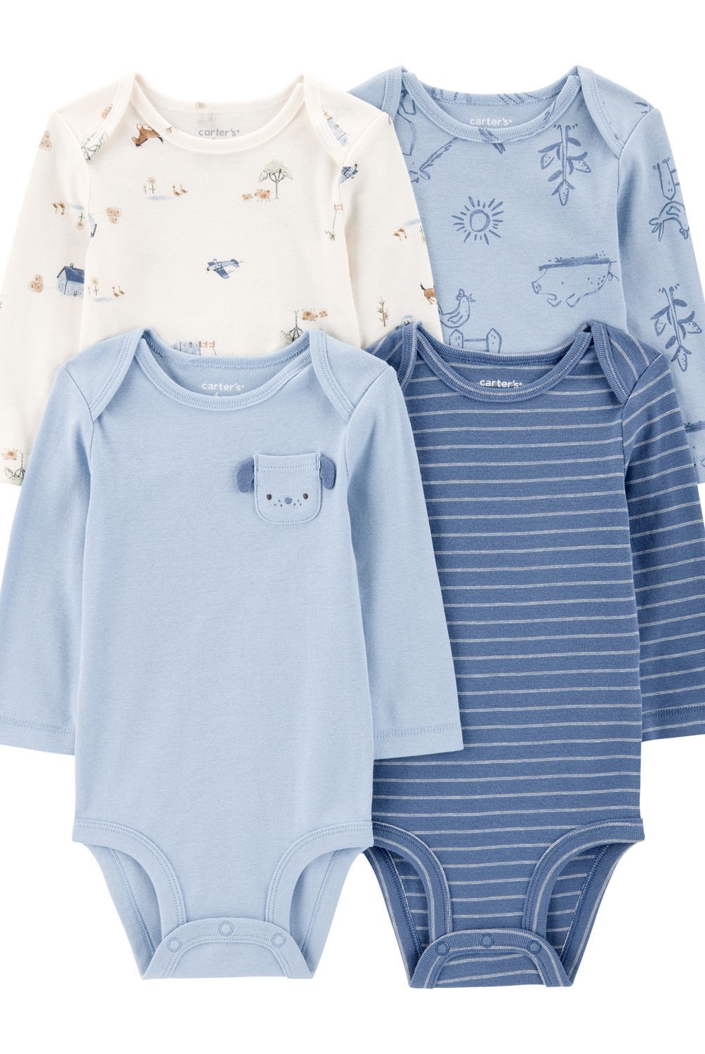 CARTER'S - Pack de Bodys Algodón 4 unidades Bebé Niño Carter's