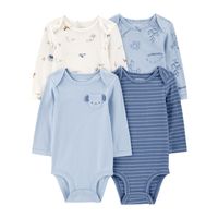Pack de Bodys Algodón 4 unidades Bebé Niño