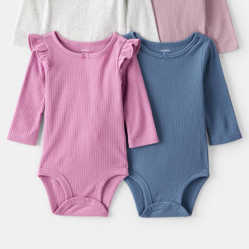 CARTER'S - Pack de Bodys Algodón 4 unidades Bebé Niña Carter's