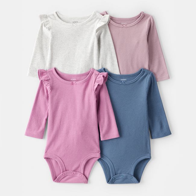 CARTER'S - Pack de Bodys Algodón 4 unidades Bebé Niña Carter's