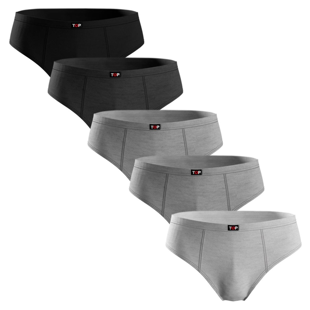 TOP - Pack De 5 Slip Algodón Hombre Top