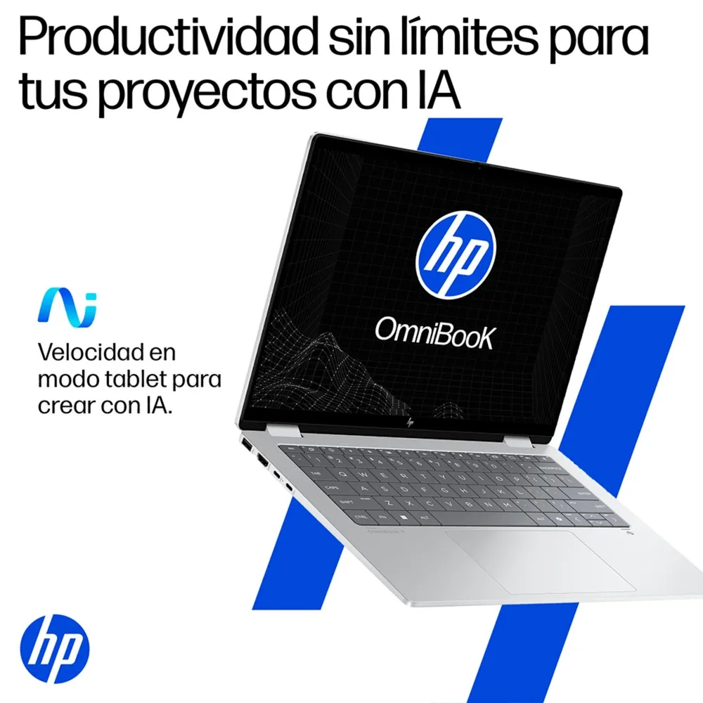HP OmniBook X Flip 14-fm0072la Core Ultra 7 16GB 1TB Plata Glaciar, foto 10