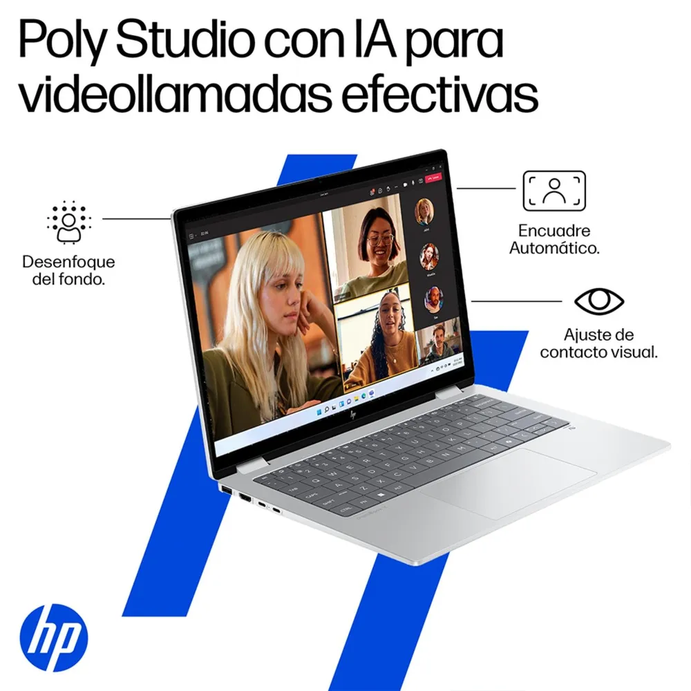 HP OmniBook X Flip 14-fm0072la Core Ultra 7 16GB 1TB Plata Glaciar, foto 13