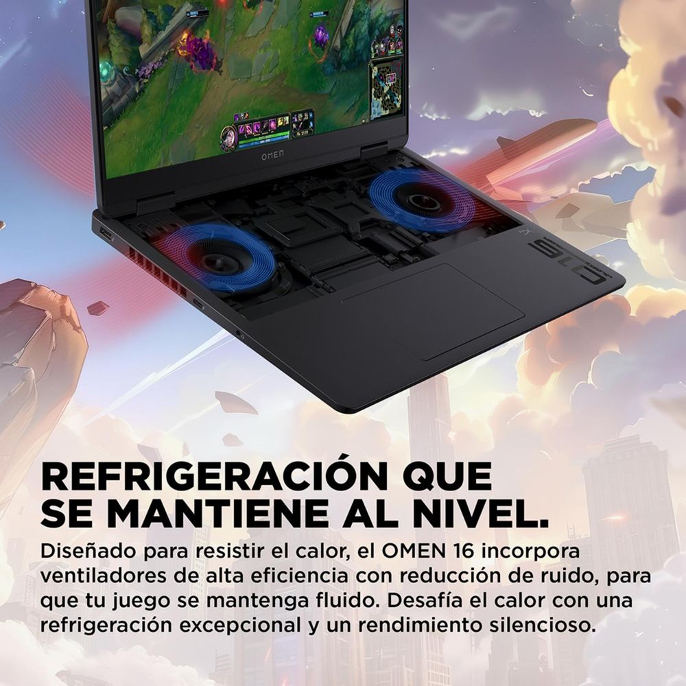 HP OMEN 16-ap0002la Ryzen AI 7 16GB RTX 5060 Negro Sombra, foto 9