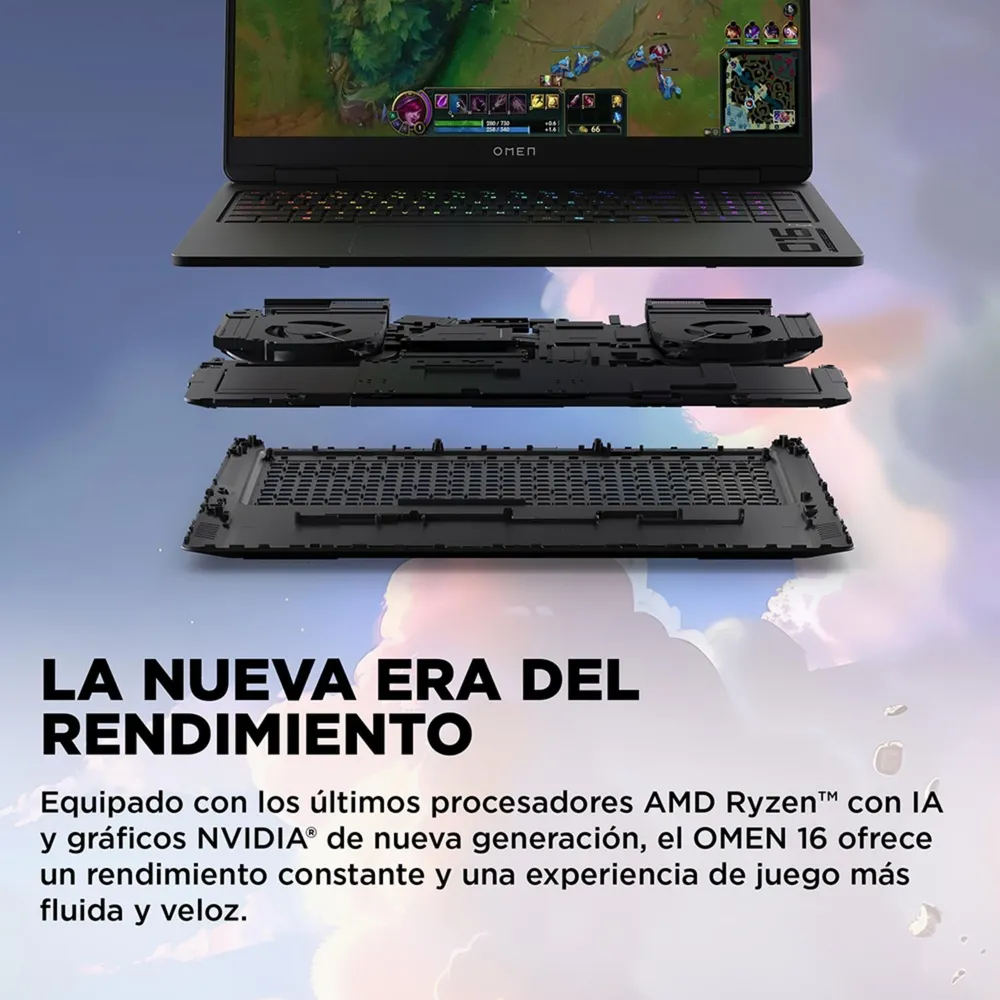 HP OMEN 16-ap0002la Ryzen AI 7 16GB RTX 5060 Negro Sombra, foto 11