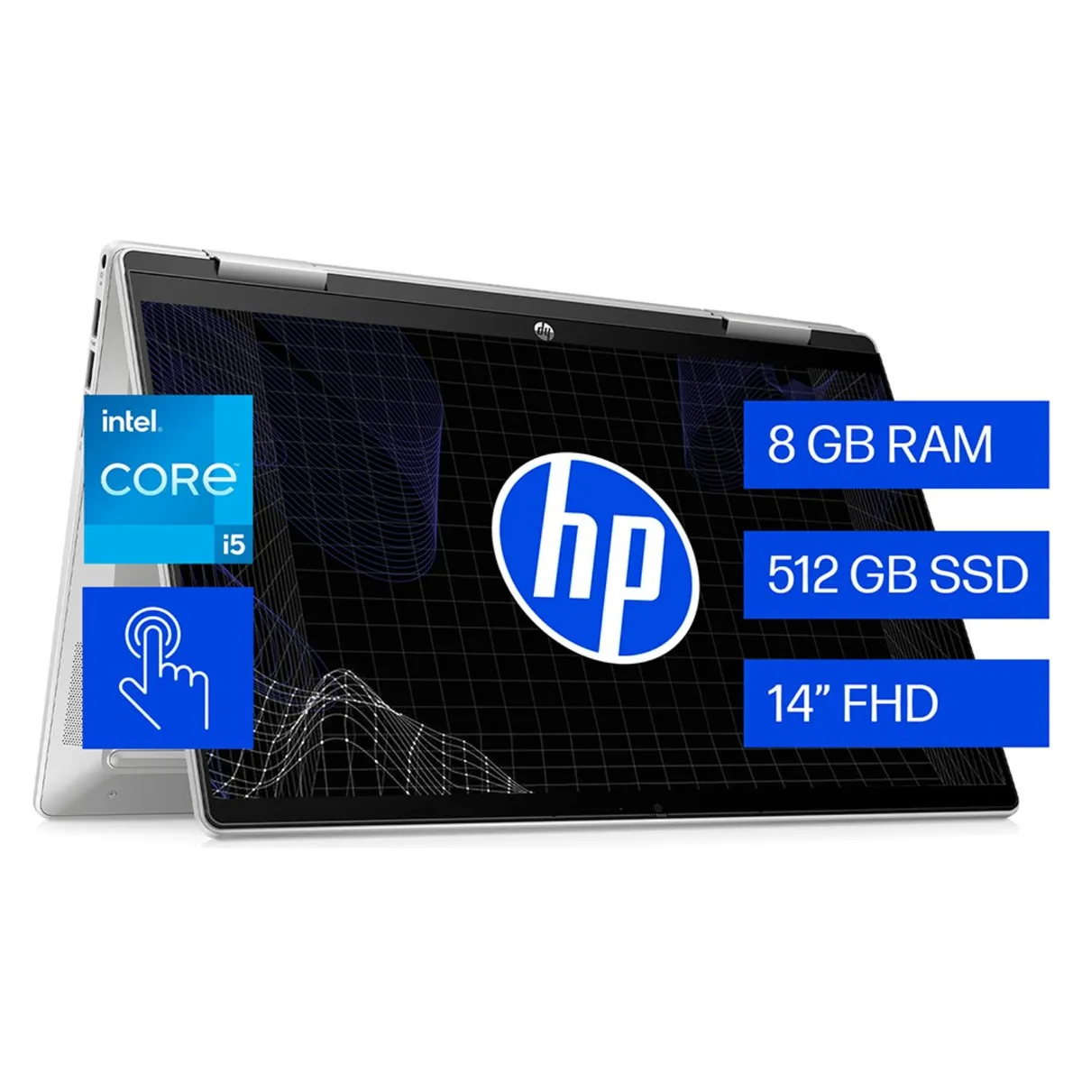 HP - Notebook HP Pavilion x360 14-EK1012LA Intel Core i5-1335U 8GB RAM 512GB SSD 14" FHD Táctil + Lápiz