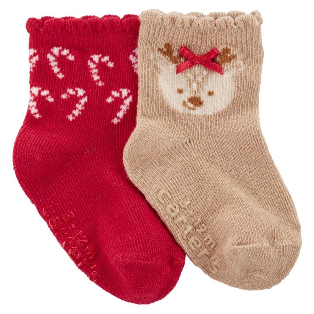 CARTER'S - Pack 2 Pares Calcetines Navidad Bebé Niña Carter's