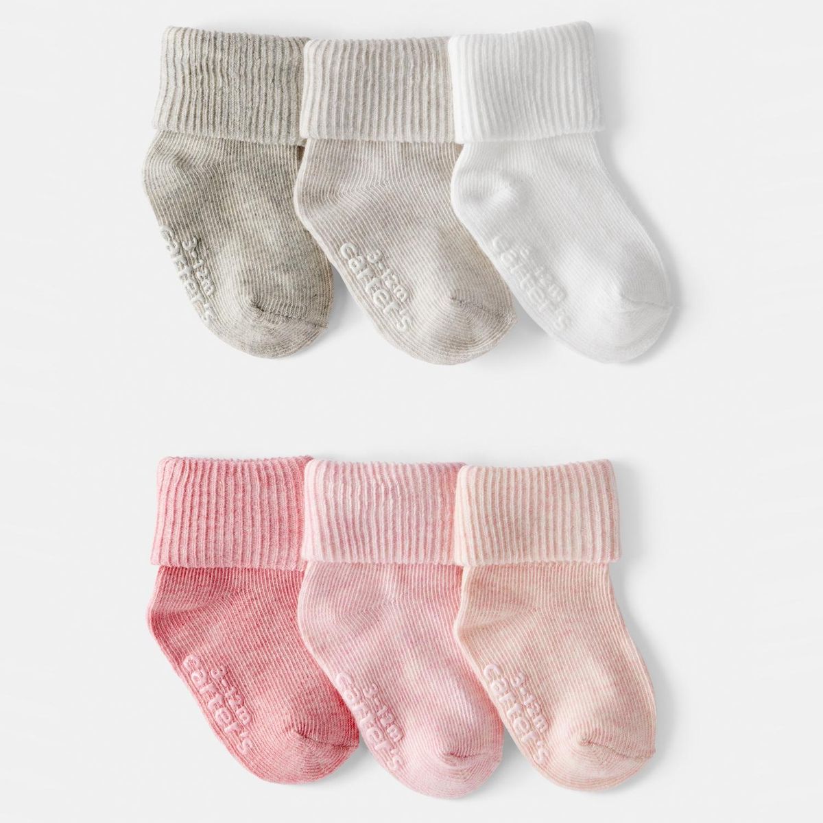 CARTER'S - Pack 6 Pares Calcetines Algodón Bebé Niña Carter's