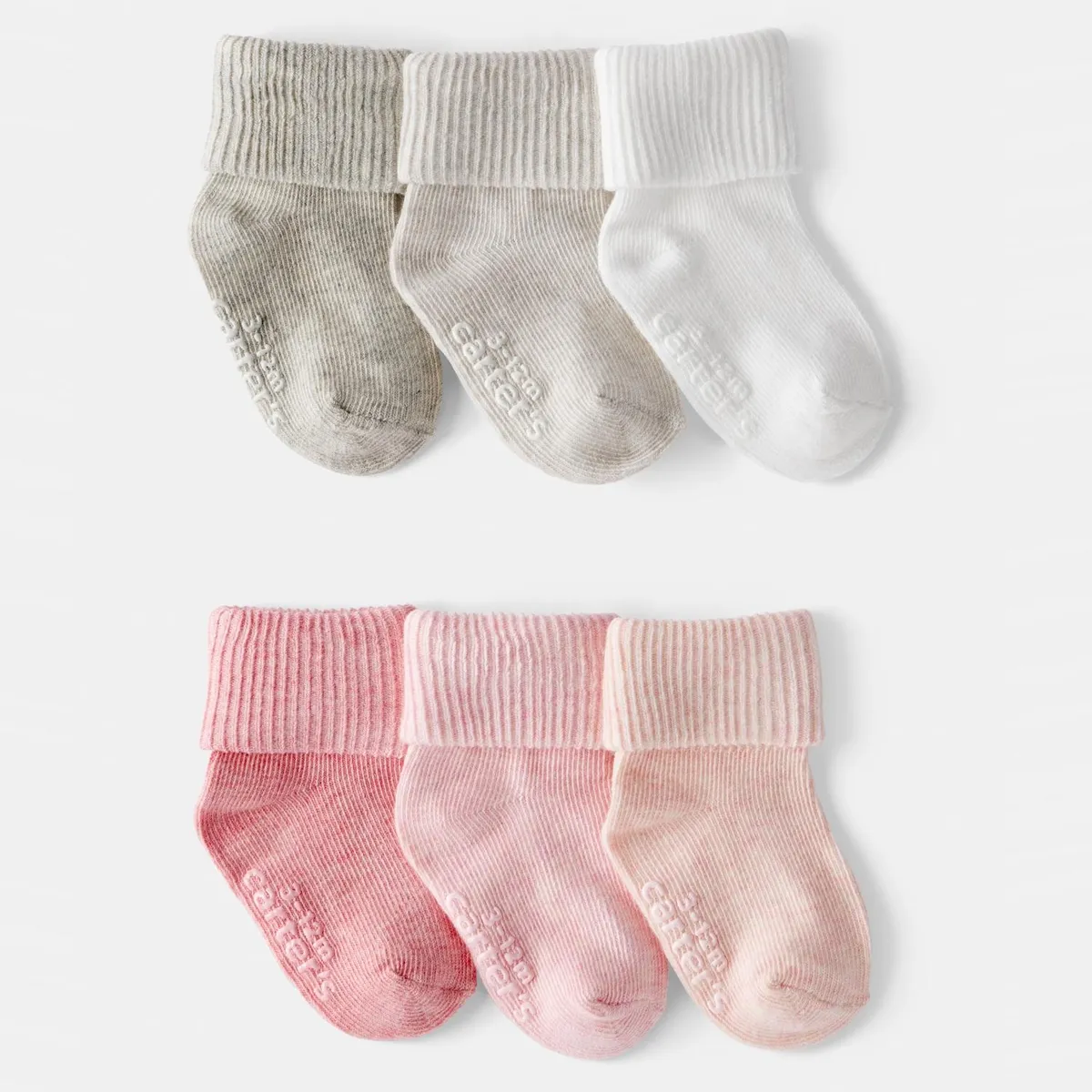 CARTER'S - Pack 6 Pares Calcetines Algodón Bebé Niña Carter's