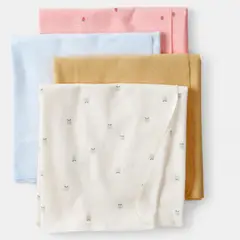 CARTER'S - Pack 4 Mantas Bebé Niña