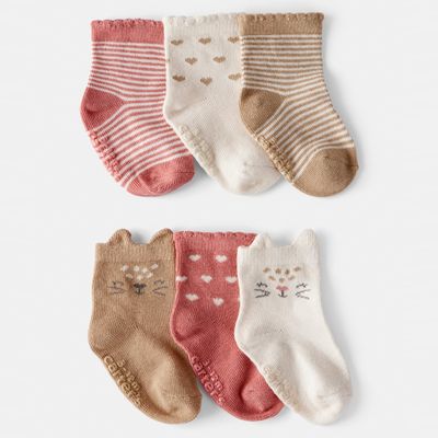 Imagen 1 del producto Pack 6 Pares Calcetines Algodón Bebé Niña