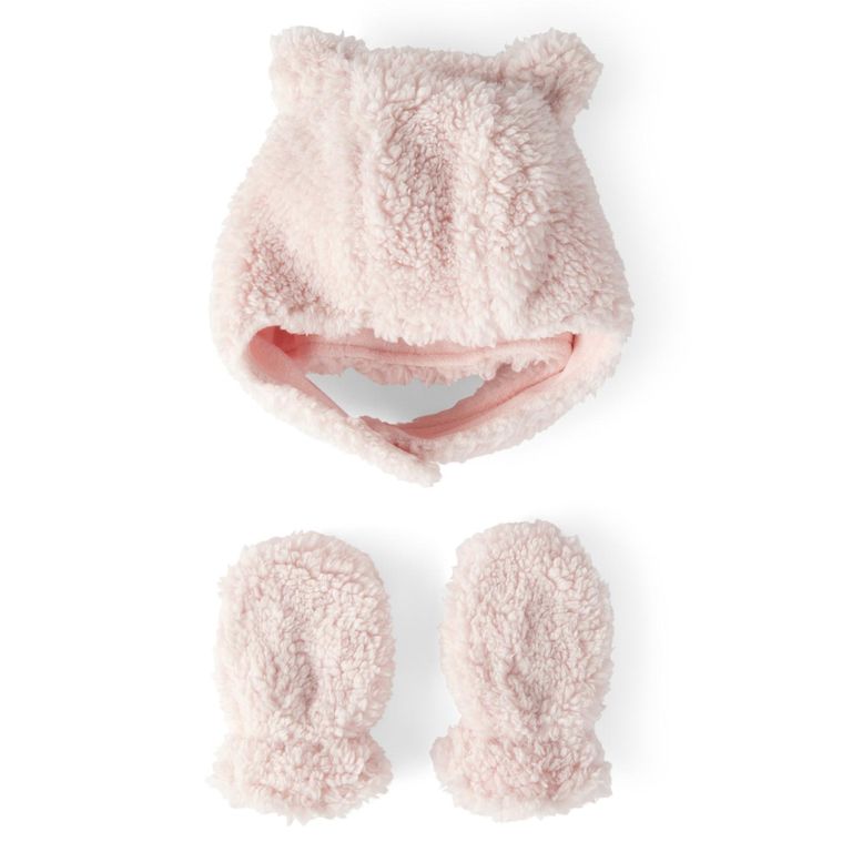 CARTER'S Conjunto 2 Piezas Gorro Y Mitones Sherpa Bebé Niña