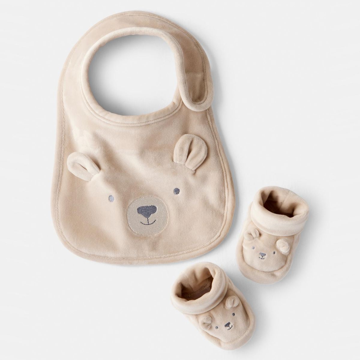 CARTER'S - Conjunto 2 Piezas Babero y Botines Osito Bebé Unisex Bebé Unisex Carter's