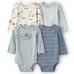 CARTER'S - Pack De Bodys Algodón 4 Unidades Bebé Niño