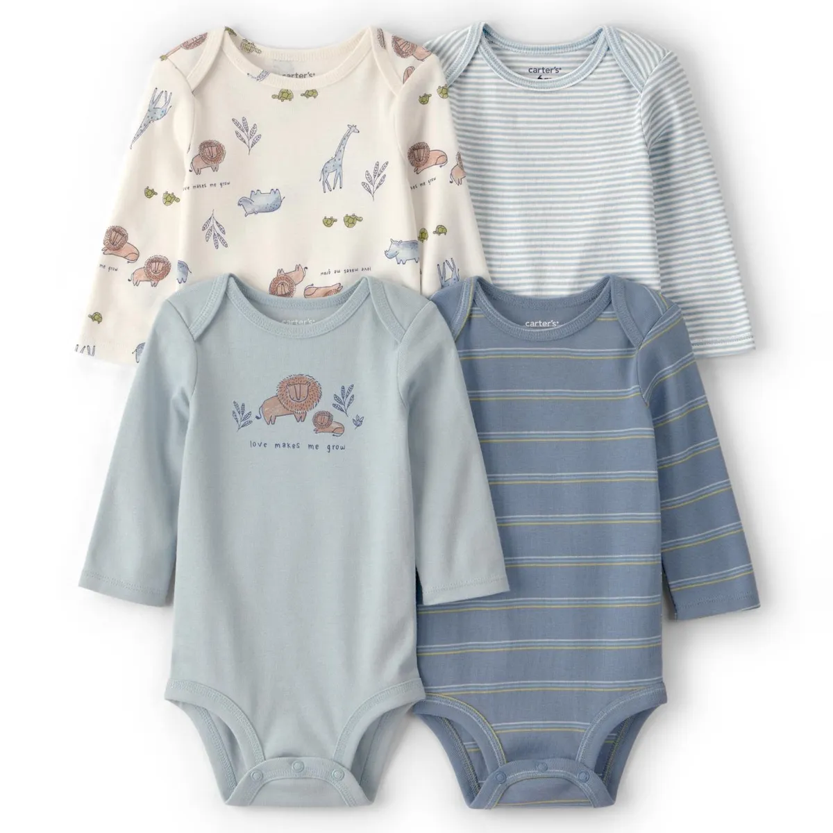 CARTER'S - Pack De Bodys Algodón 4 Unidades Bebé Niño Carter's