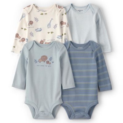 Imagen 1 del producto Pack De Bodys Algodón 4 Unidades Bebé Niño