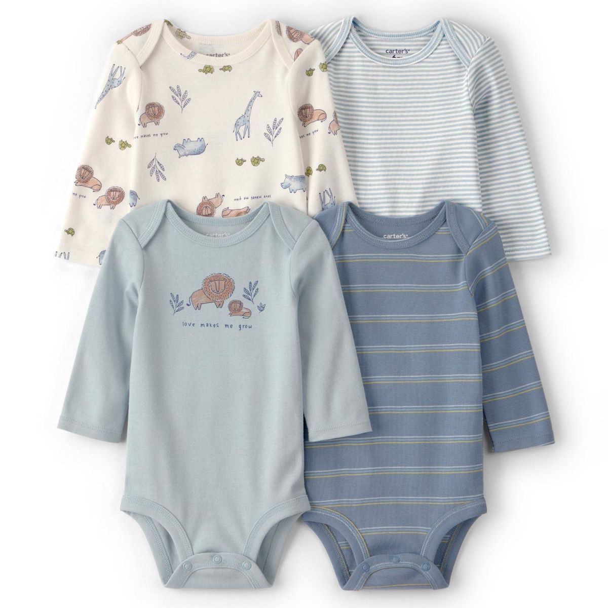 CARTER'S - Pack De Bodys Algodón 4 Unidades Bebé Niño Carter's