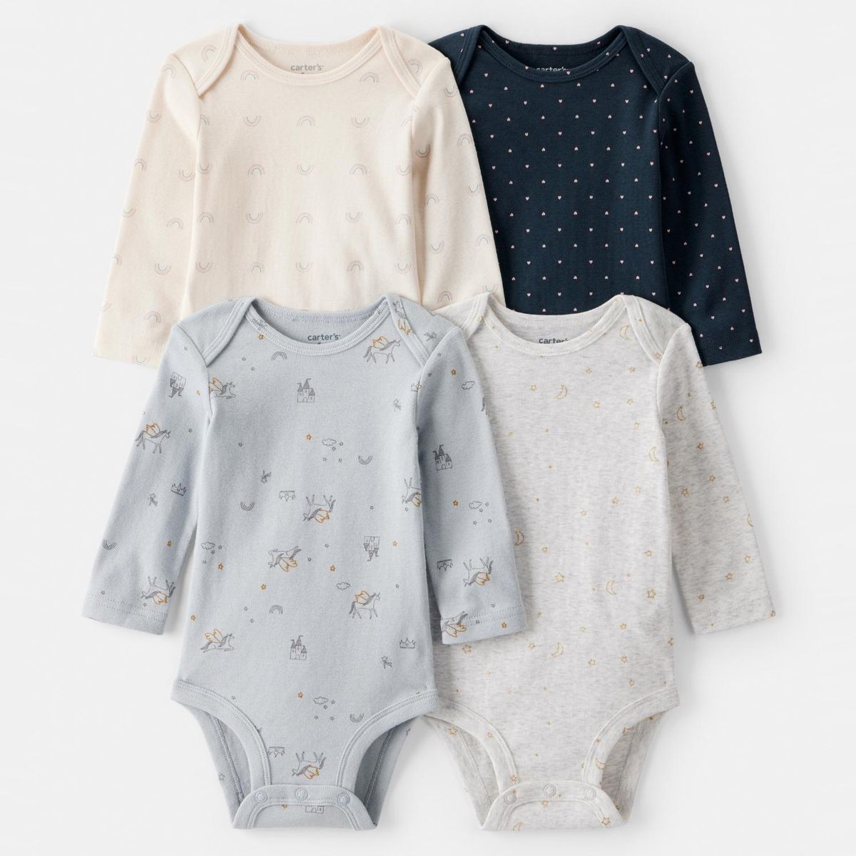 CARTER'S - Pack De Bodys Algodón 4 Unidades Bebé Niña Carter's