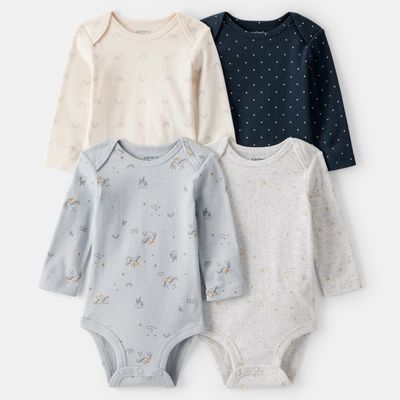 Imagen 1 del producto Pack De Bodys Algodón 4 Unidades Bebé Niña