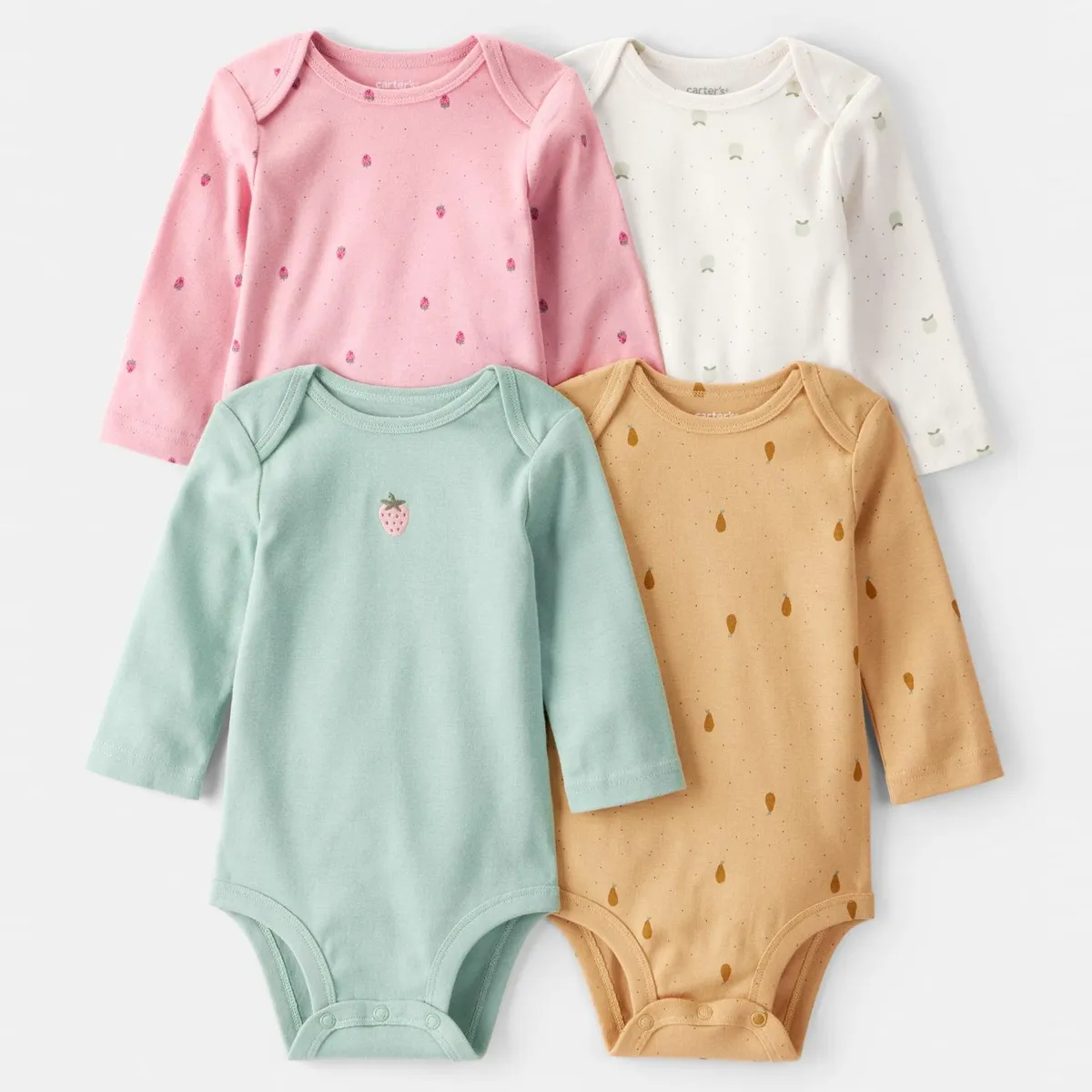 CARTER'S - Pack De Bodys Algodón 4 Unidades Bebé Niña Carter's