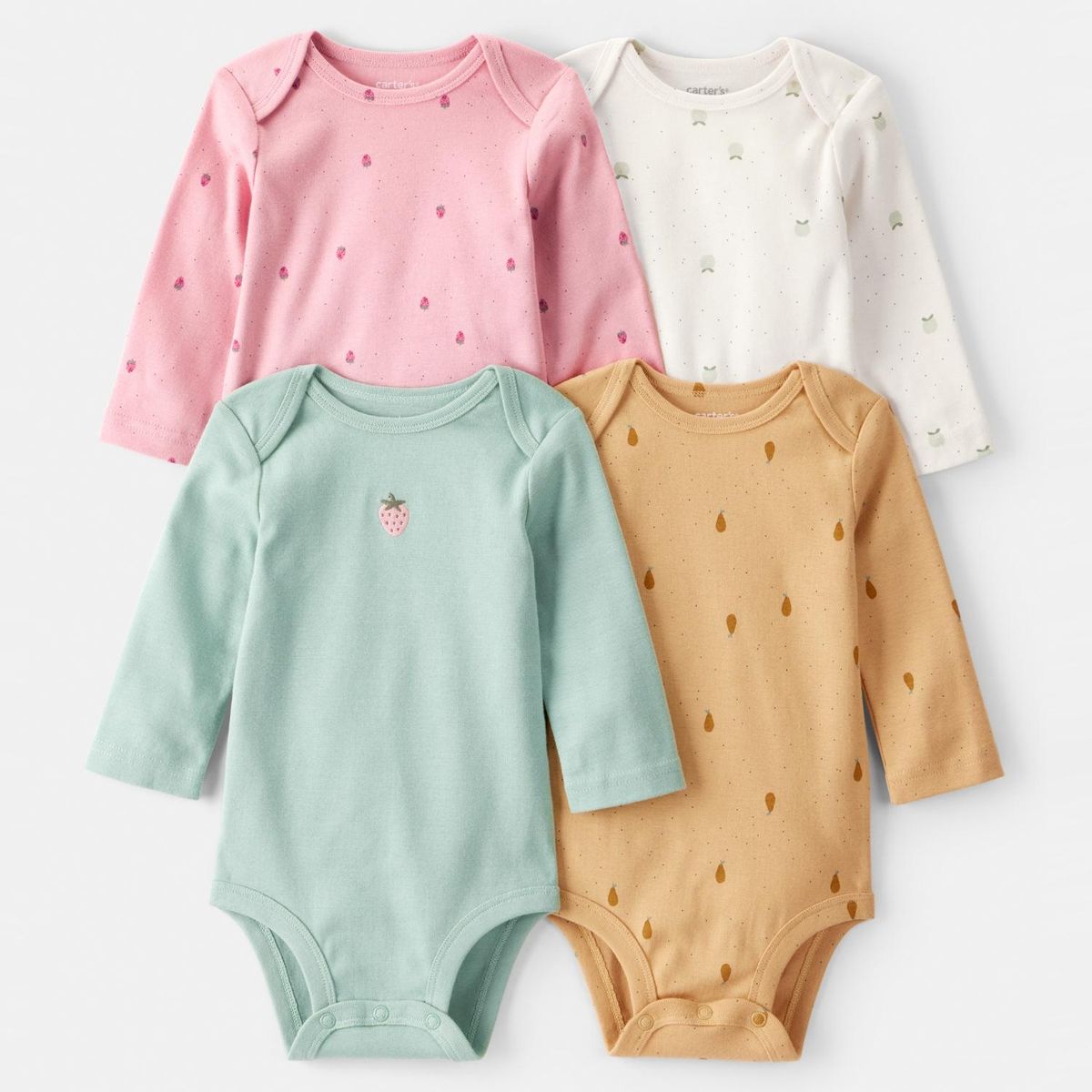 CARTER'S - Pack De Bodys Algodón 4 Unidades Bebé Niña Carter's