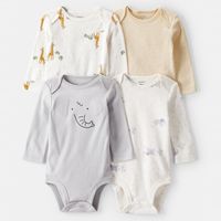 Pack De Bodys Algodón 4 Unidades Unisex Bebé