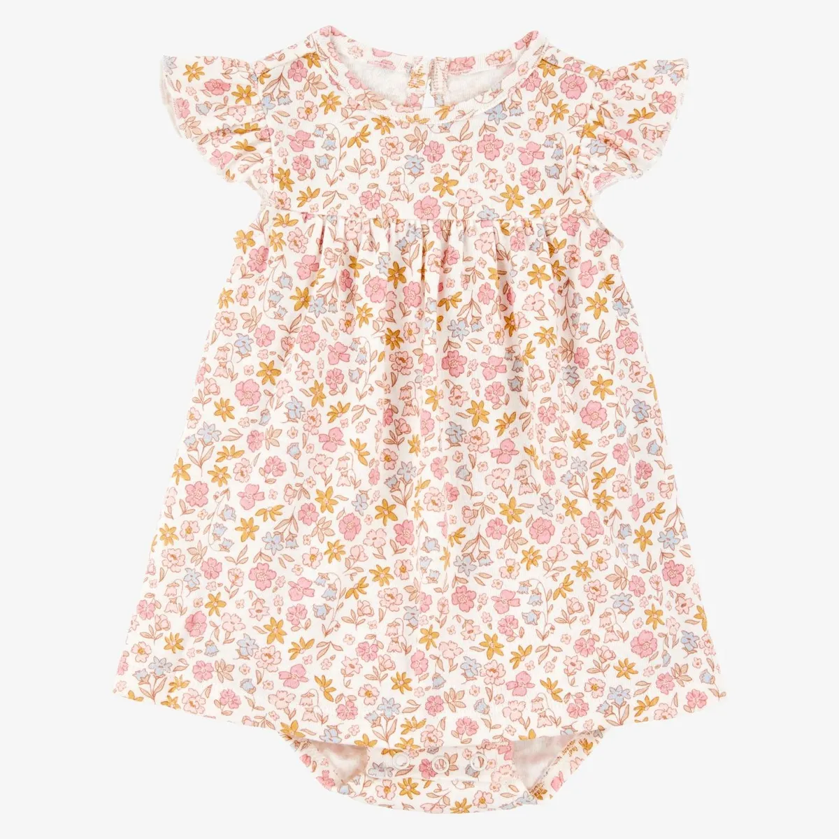 CARTER'S - Conjunto 2 Piezas Vestido Con Cubre Pañal Y Chaleco Bebé Niña Carter's