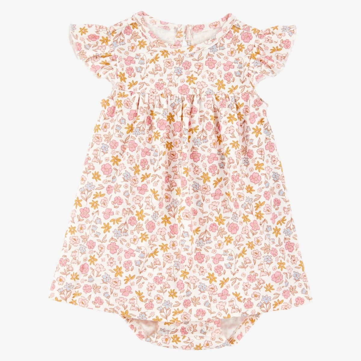 CARTER'S - Conjunto 2 Piezas Vestido Con Cubre Pañal Y Chaleco Bebé Niña Carter's