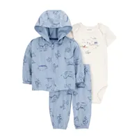 Conjunto 3 Piezas Polerón, Pantalón Y Body Bebé Niño