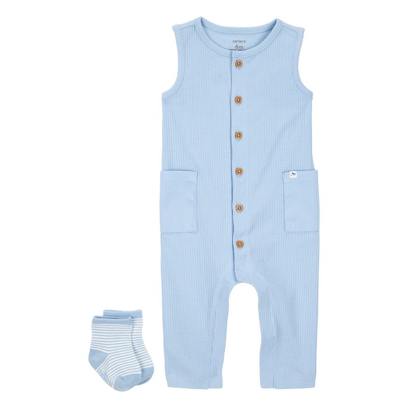 CARTER'S - Conjunto 2 Piezas Enterito Y Calcetines Bebé Niño Carter's