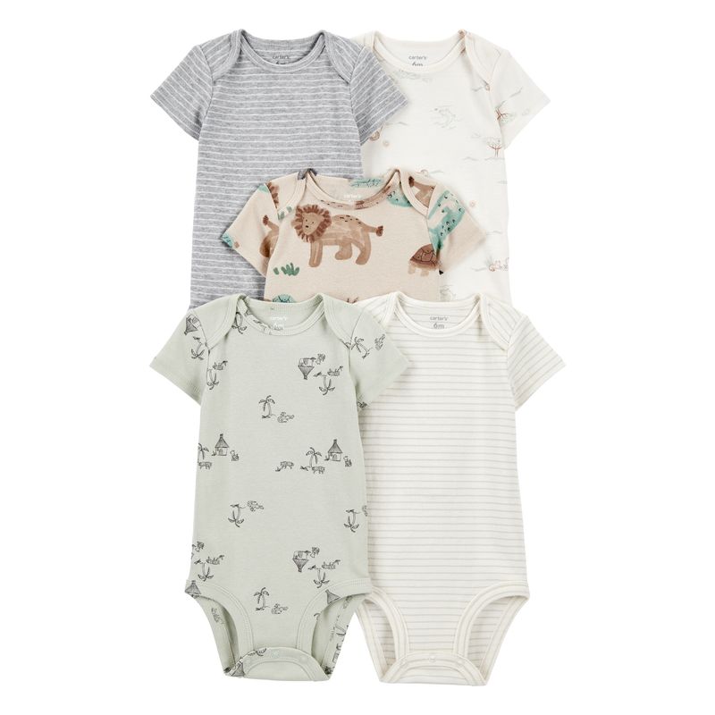 CARTER'S - Pack 5 Bodys Algodón Bebé Niño Carter's