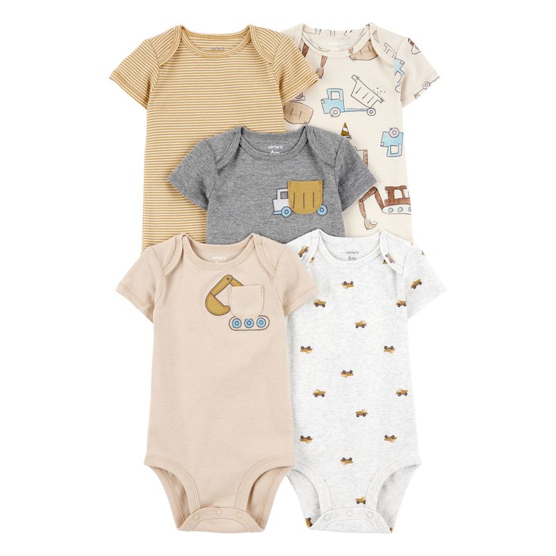 CARTER'S - Pack De Bodys Algodón 5 Unidades Bebé Niño Carter's